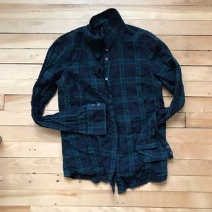 J.Crew Perfect Shirt in blackwatch plaid, size 4